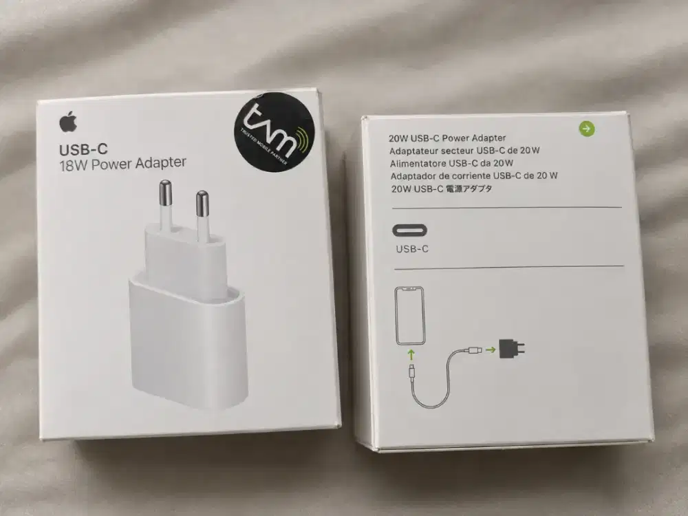 Kepala Charger iPhone 18W Fast Charging USB C Ori TAM