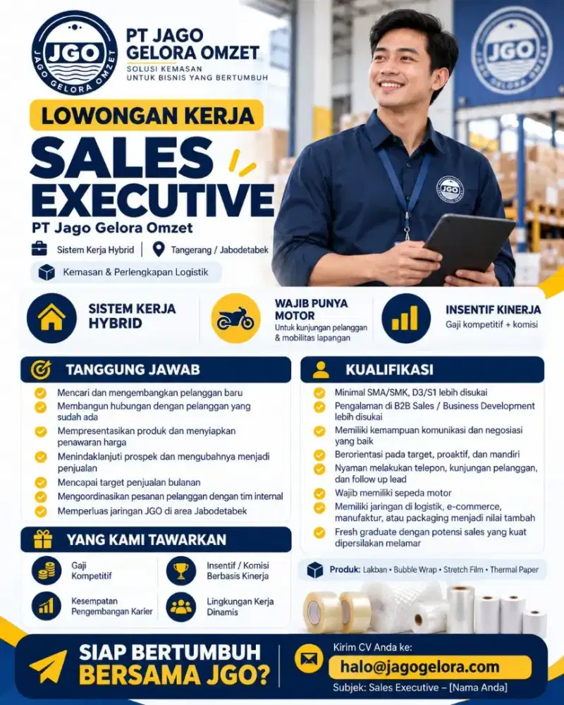 Lowongan Untuk Sales / Sales Canvasing