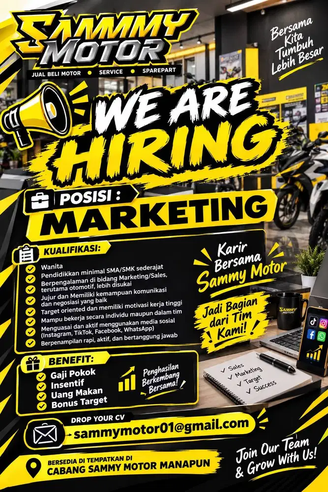 WE ARE HIRING MARKETING