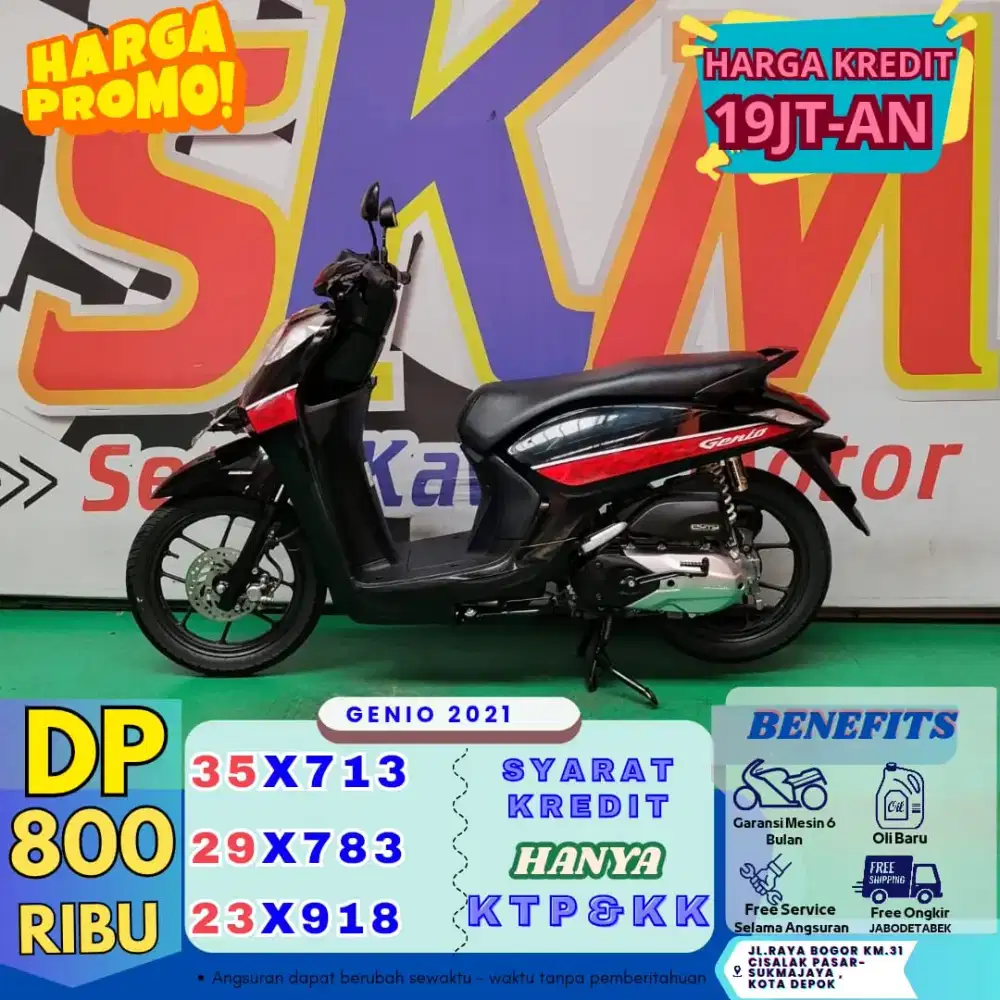 Proses 1hari dp 800rb genio 2021