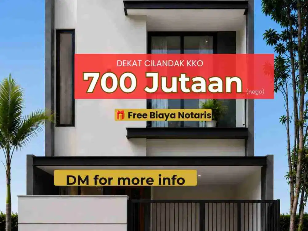 Jual Rumah di Jaksel dekat Tol harga 700 Jutaan