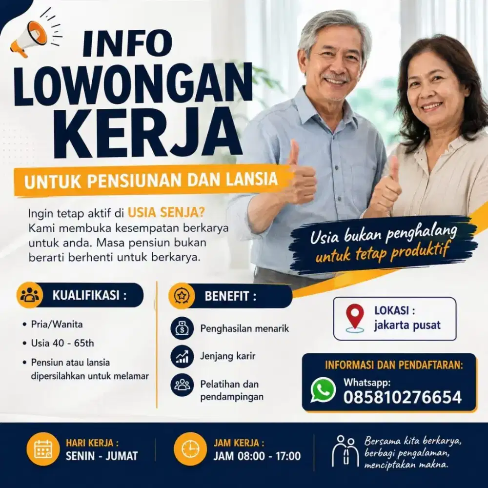 Lowongan buat pensiunan