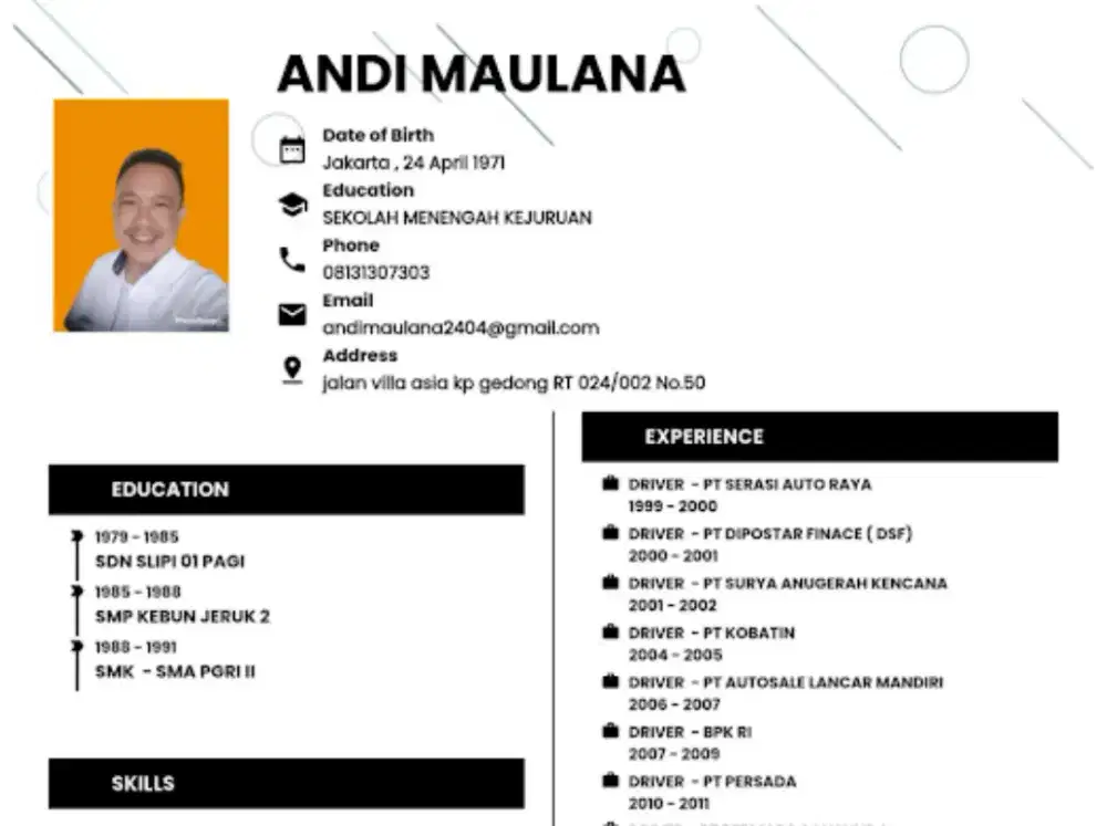 Butuh Pekerjaan Driver