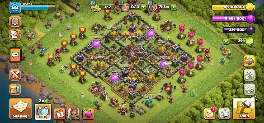 Jual akun coc th 11
