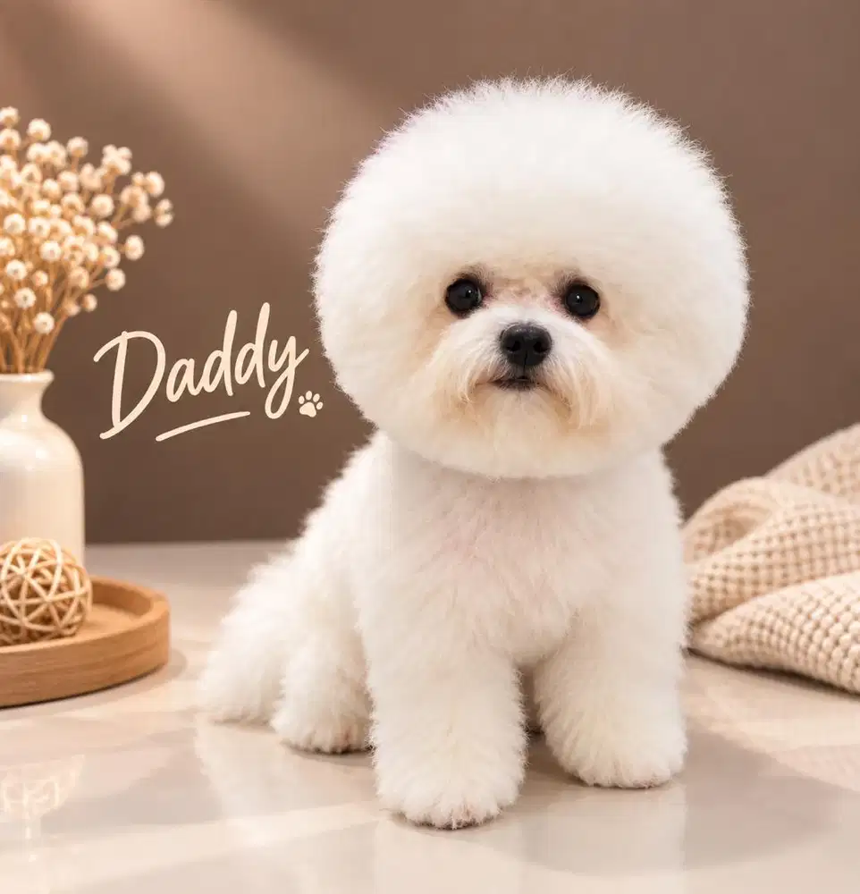 Jual BICHON FRISE 2,5 bln Stambum Vaksin
