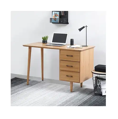 Informa JAKK Meja Kantor Meja Kerja 3 Laci 120x60x76 cm Cokelat Oak