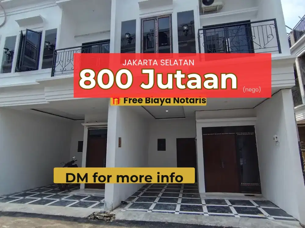 Dijual Rumah Jagakarsa Jaksel | 2,5 Lantai + Rooftop | dekat Tol