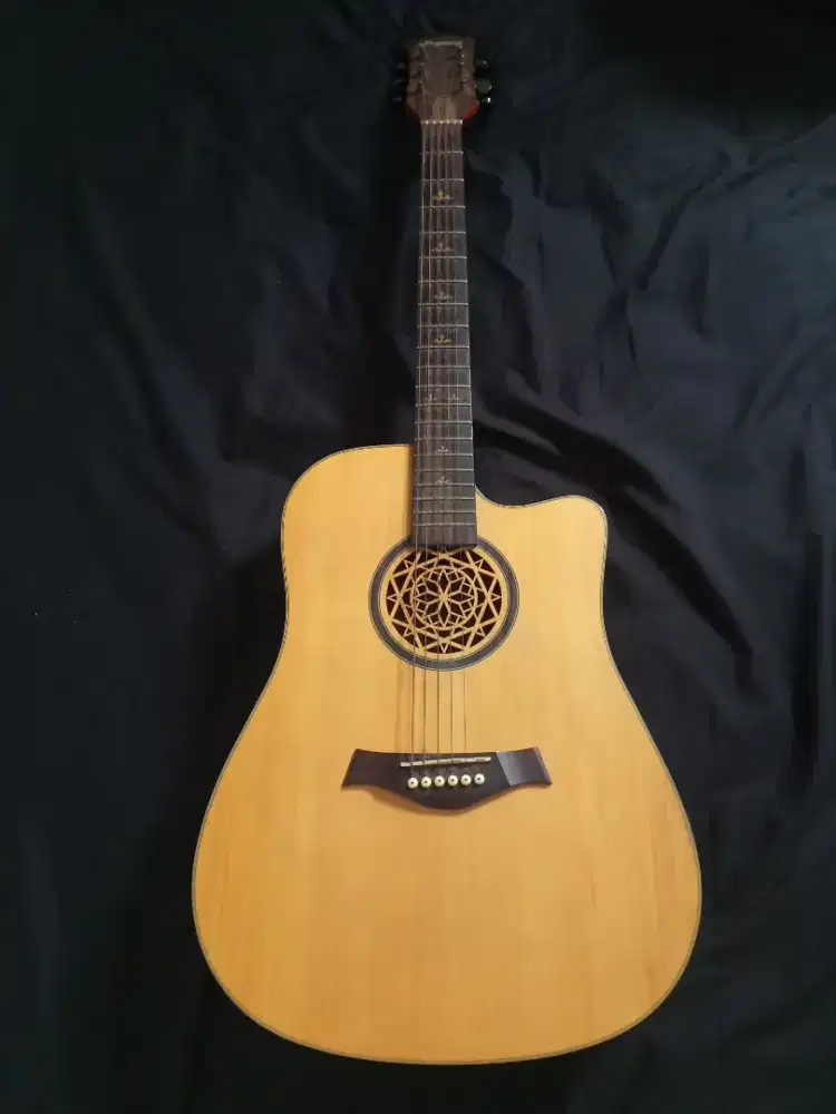 Gitar akustik elektrik LEGACY original minus minta ganti senar+batre