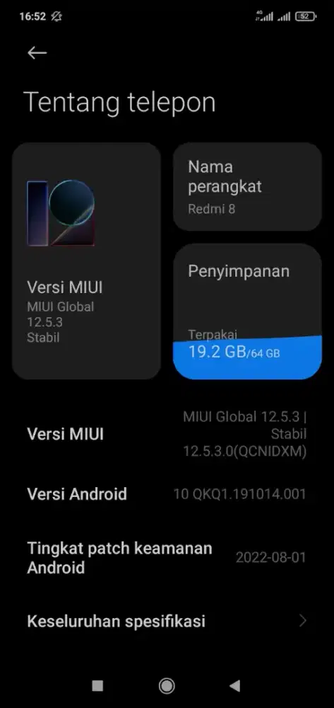 Redmi 8 RAM 4/64 second Hp only