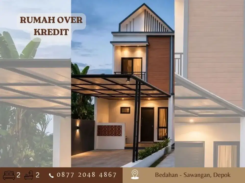 Jual Over Kredit Rmh 2LT Bedahan Sawangan Depok 88JT dekat Tol