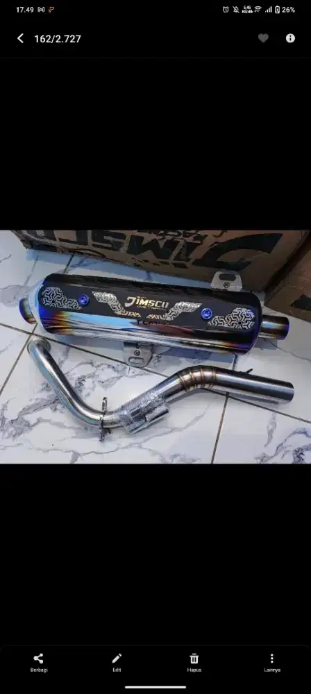 kenalpot standar racing jismco