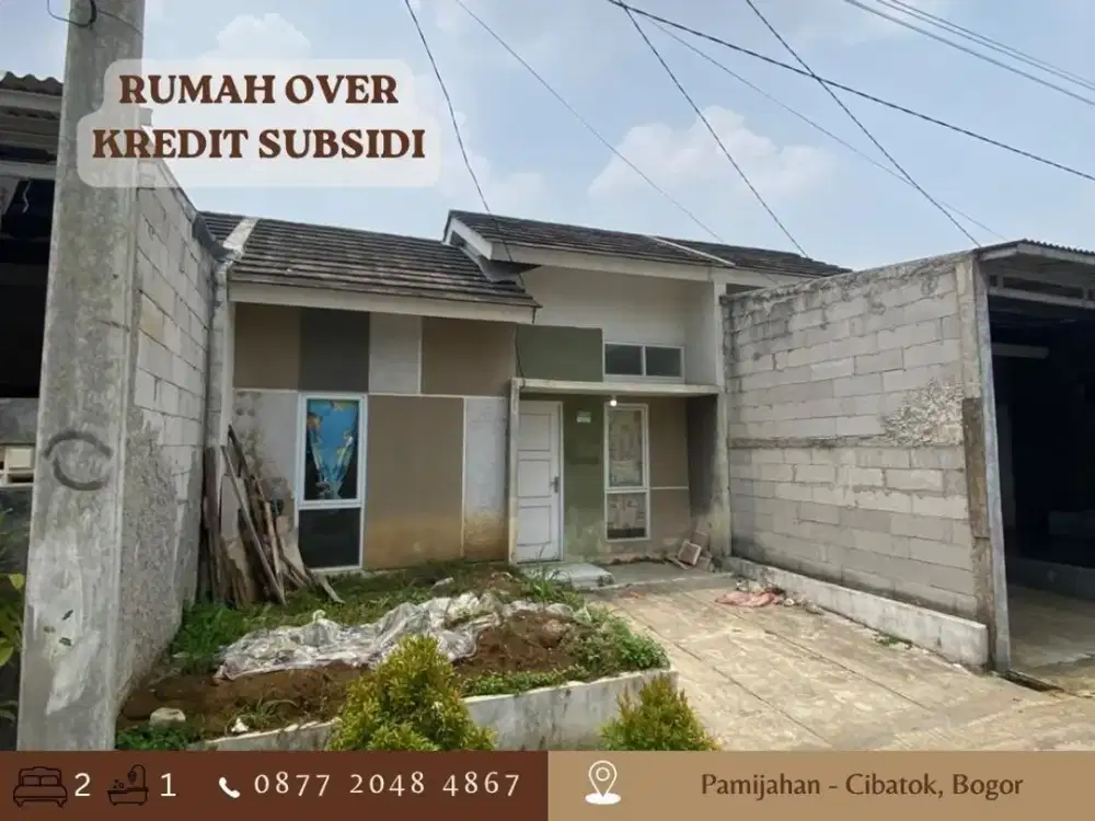 Jual Rumah OVER KREDIT Subsidi 43JT cicilan 1 jtan di Cibatok Bogor
