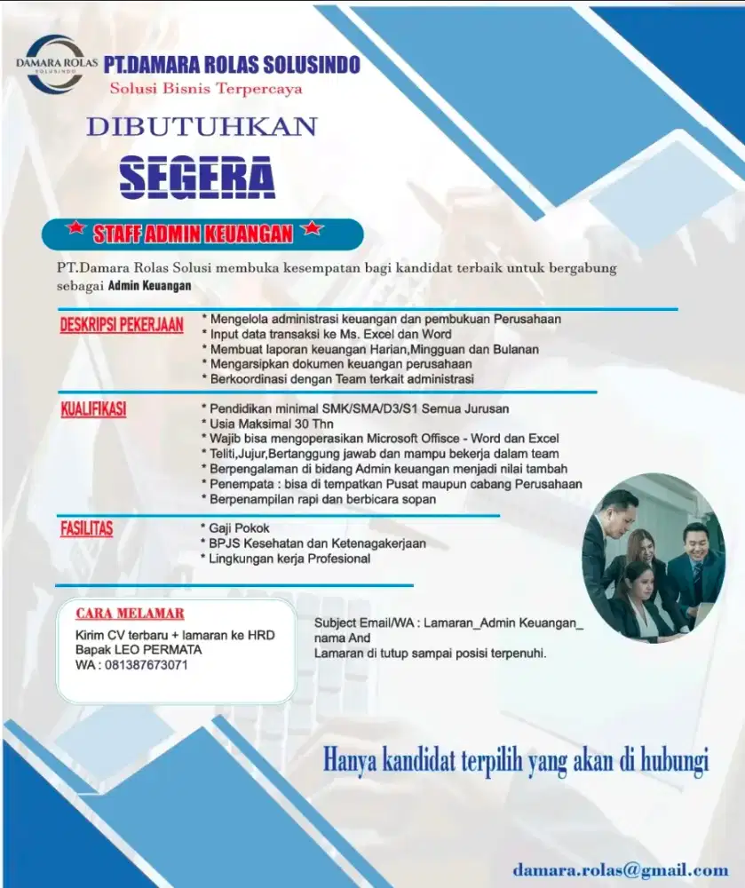 Lowongan Pekerjaan Administrasi
