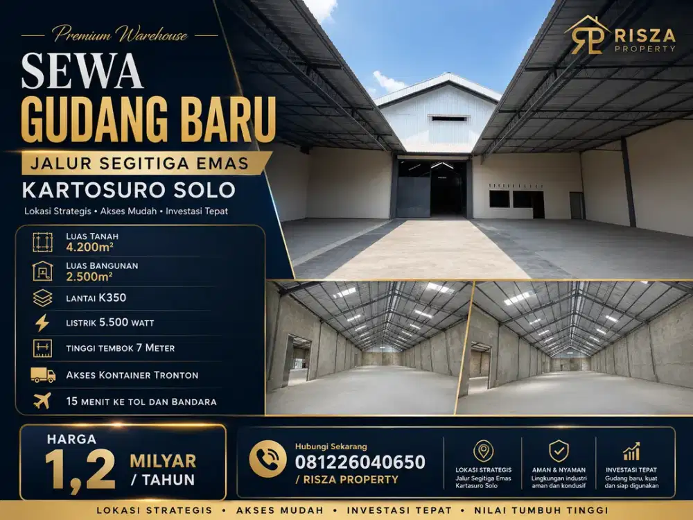 Sewa Gudang Area Kartasura, Akses Kontainer, Tronton
