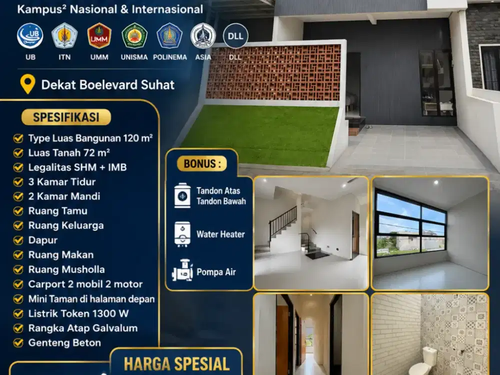 Rumah Murah Malang Dekat kampus Kota malang – Cocok untuk Hunian & Investasi