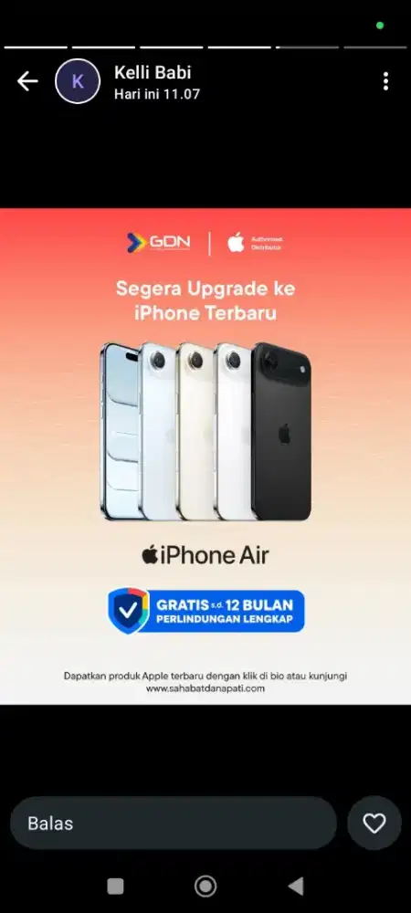 Cicilan iPhone Air pakai home credit sudah pasti dapat promo