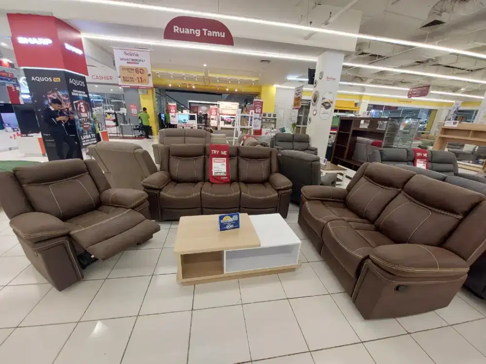 PROMO SET SOFA RECLINER BARU BISA CICIL 0%