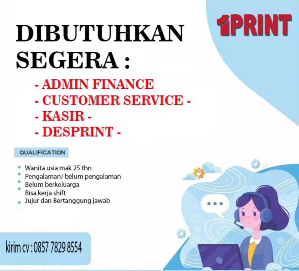lowongan kerja admin finance
