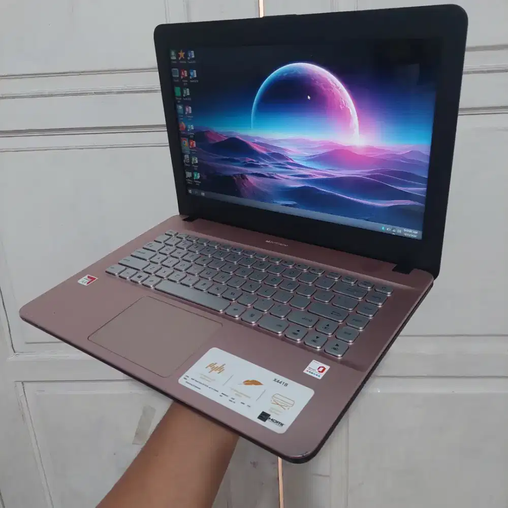 Laptop Slim Asus X441B AMD A4 9125 DDR4 Rosegold