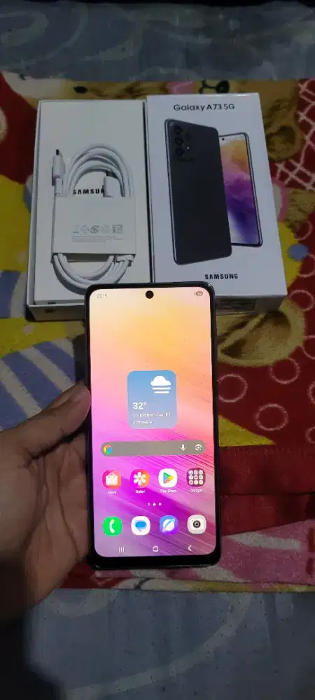 Jual BU SAMSUNG A73 5G RAM 8/256 GB FULLSET SECOND NO MINUS