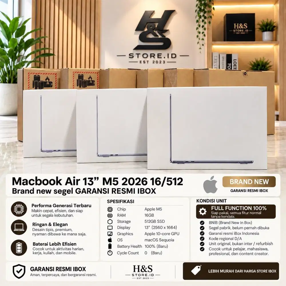 MacBook Air 13” M5 (2026) 16GB/512GB