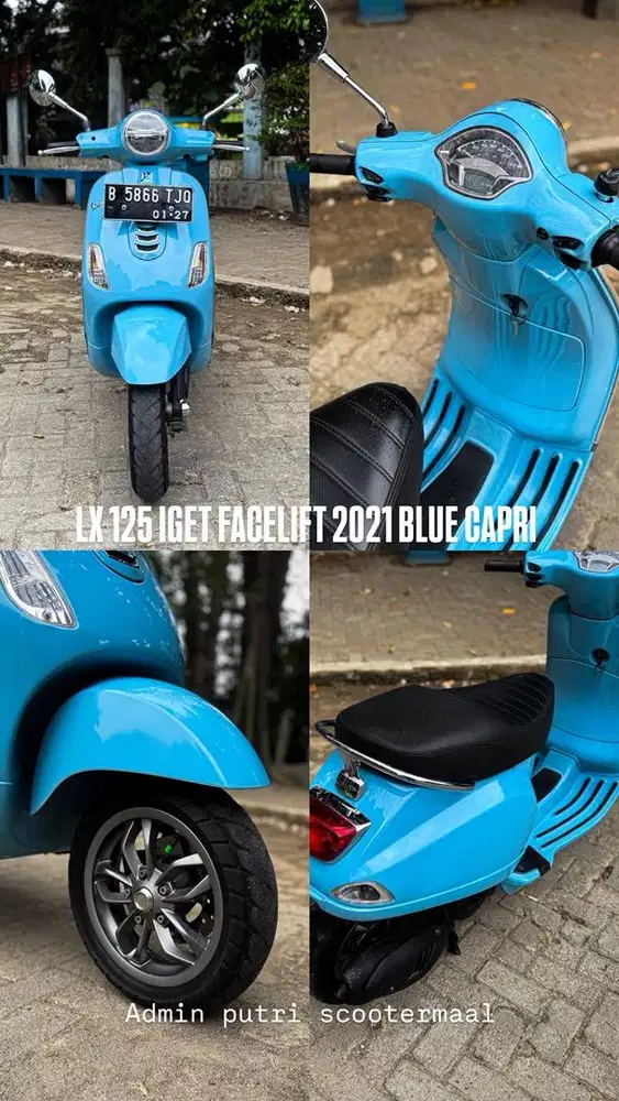 PIAGGIO VESPA LX IGET FACELIFT 2021 BLUE CAPRI