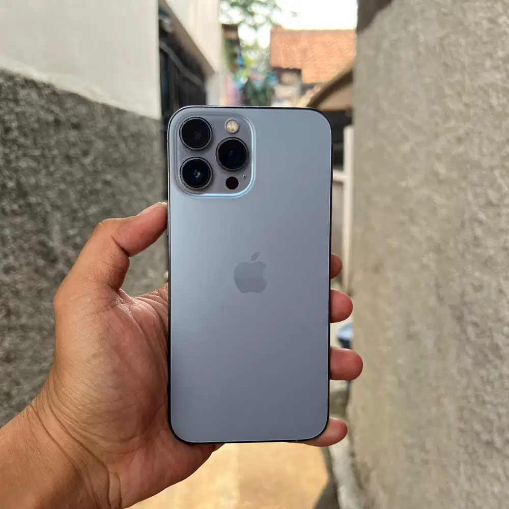 iPhone 13 Pro Max 128 Gb Sierra Blue Resmi Beacukai Fullset 5G