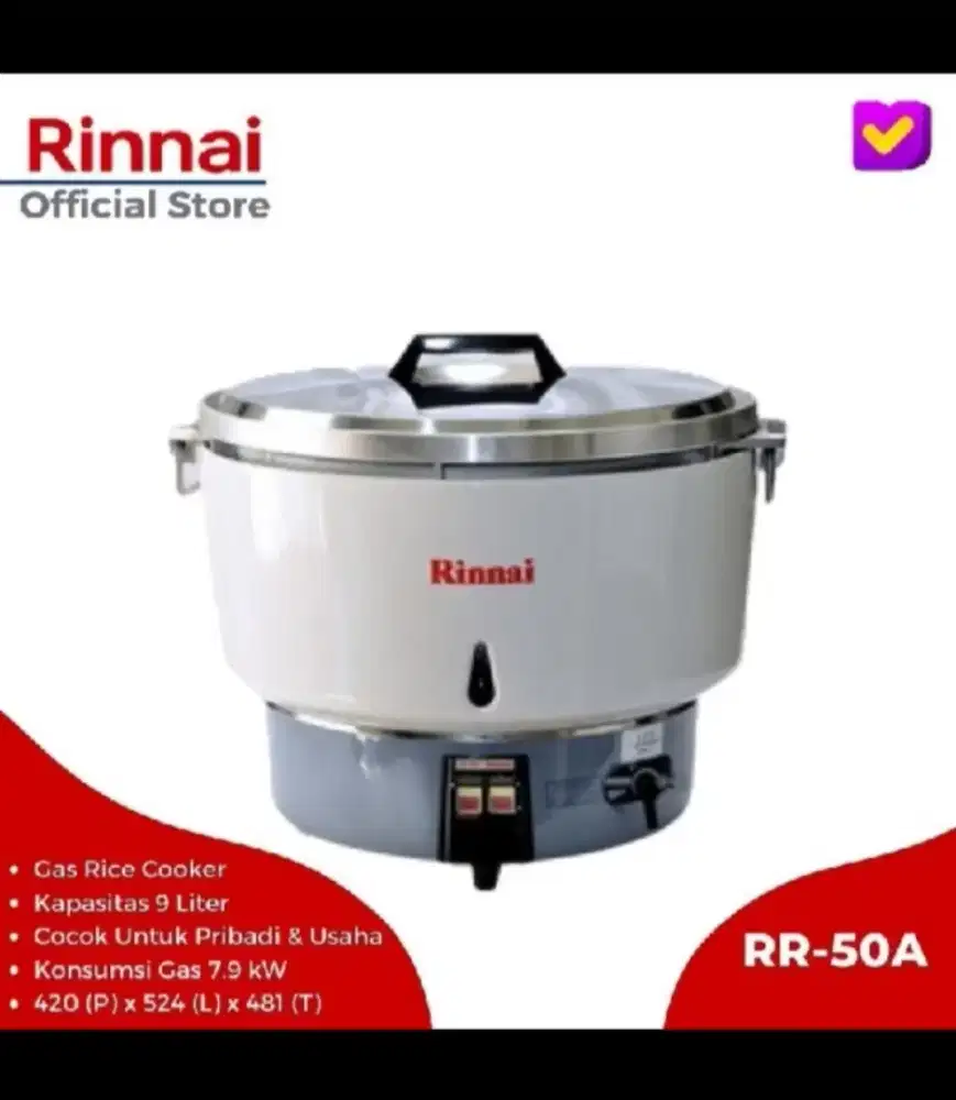 Rinnai gas cooker 9 liter