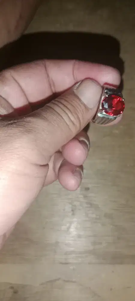 Batu akik red Garnet natural ribg sz kantoran