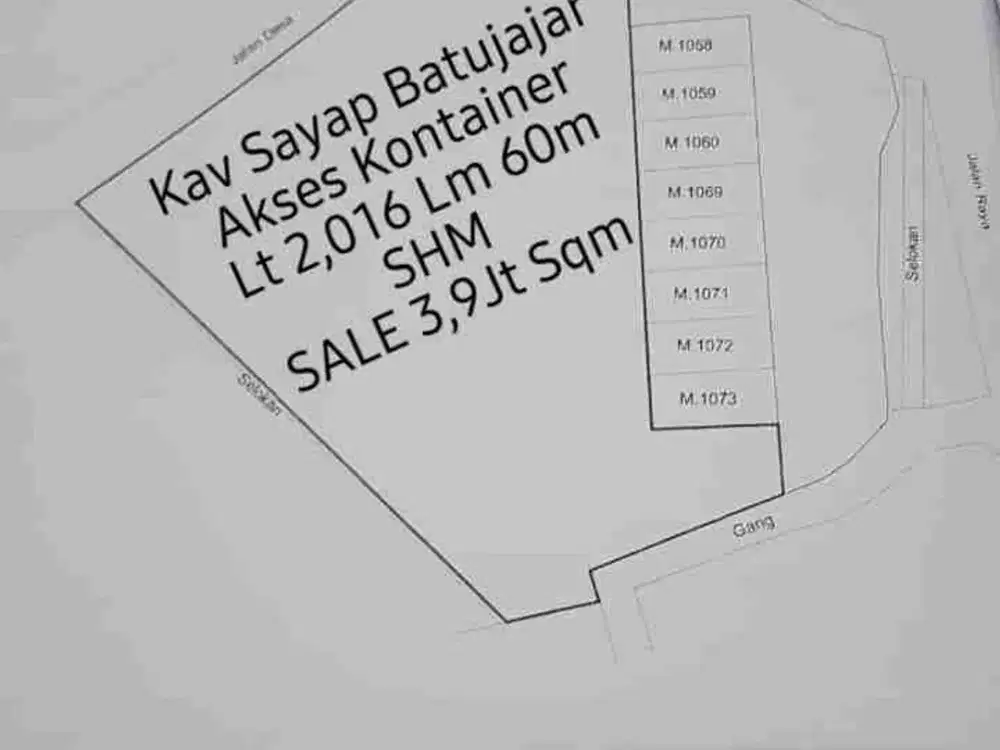 Kavling Batujajar Akses Kontainer