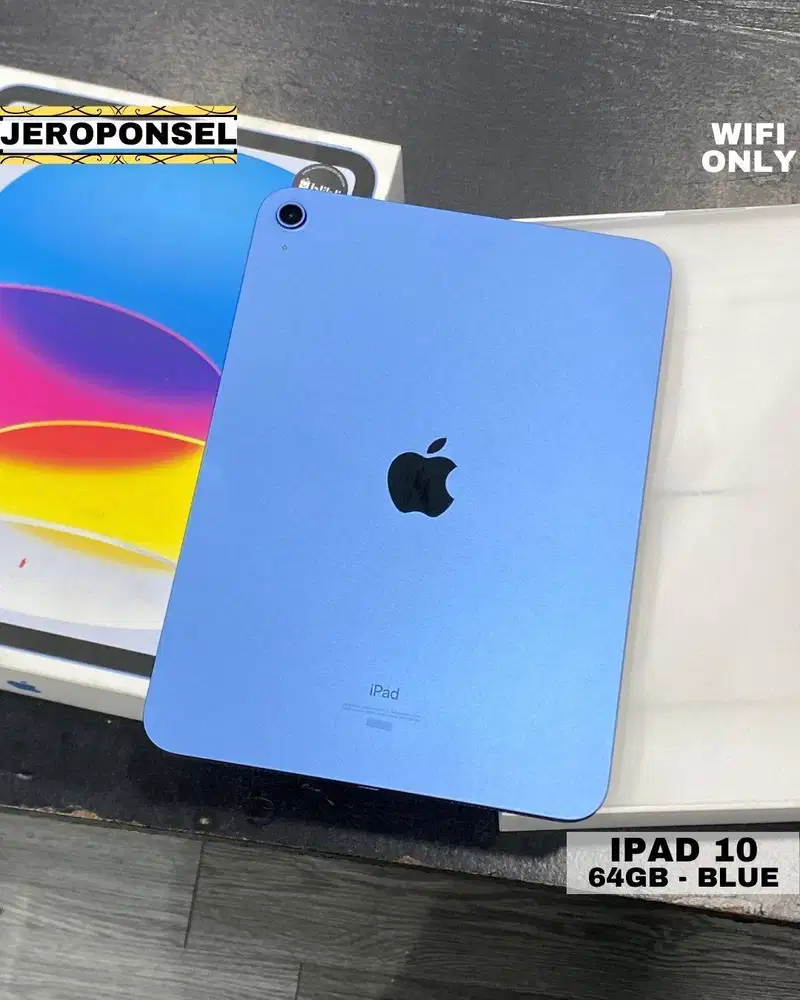 IPAD 10 64GB BLUE EX IBOX MURAH ORIGINAL GARANSI BH 90% ADA MINUS