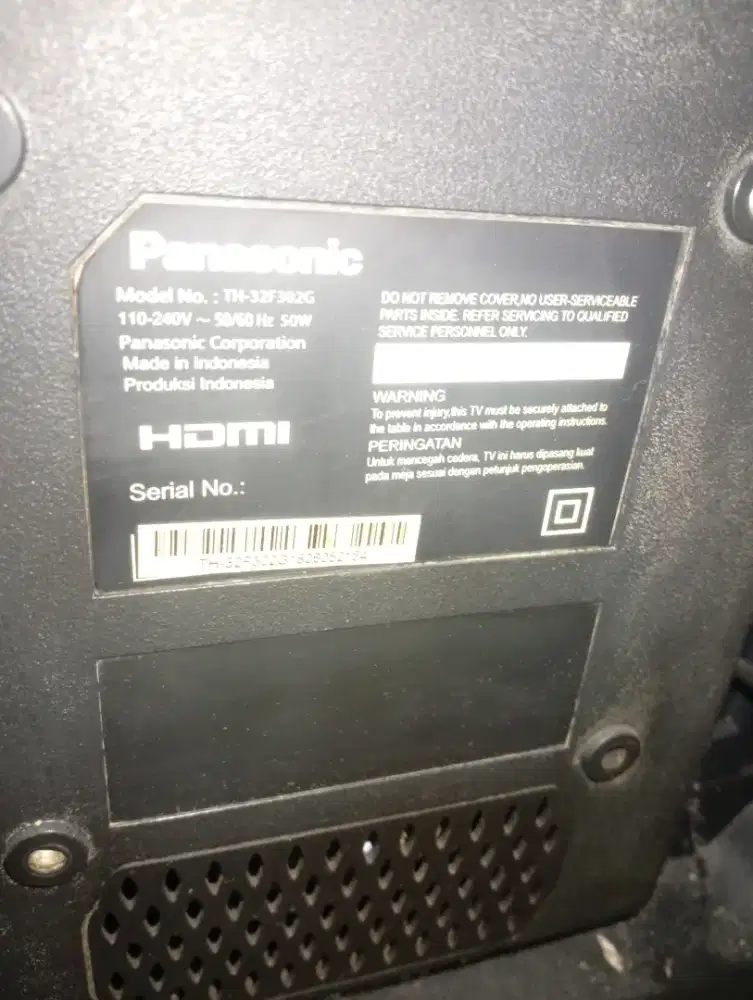 TV LED HD Panasonic 32 inch Hdmi Usb Port Av / Rf