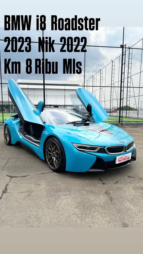 BMW i8 Roadster 2023 Nik21 Blue on black Siap pakai