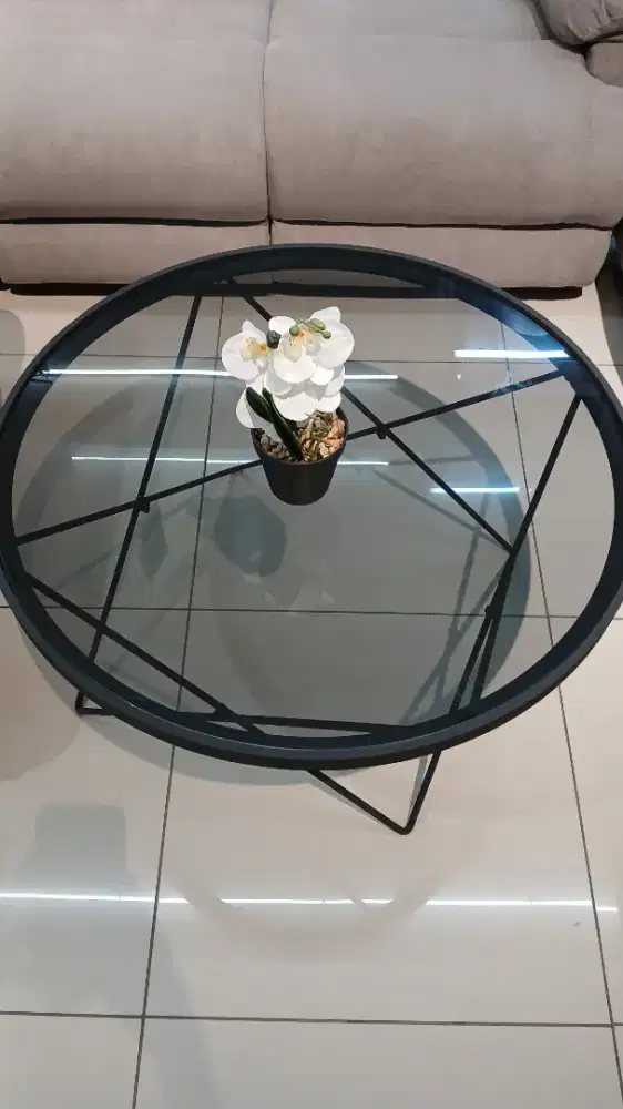 Meja tamu kaca cicilan bisa pakai home kredit bunga 0% dp 0%