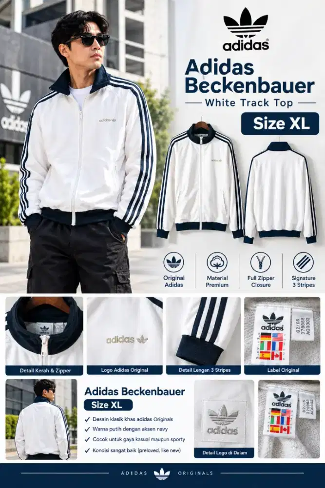 Adidas Originals Beckenbauer White Track Top 