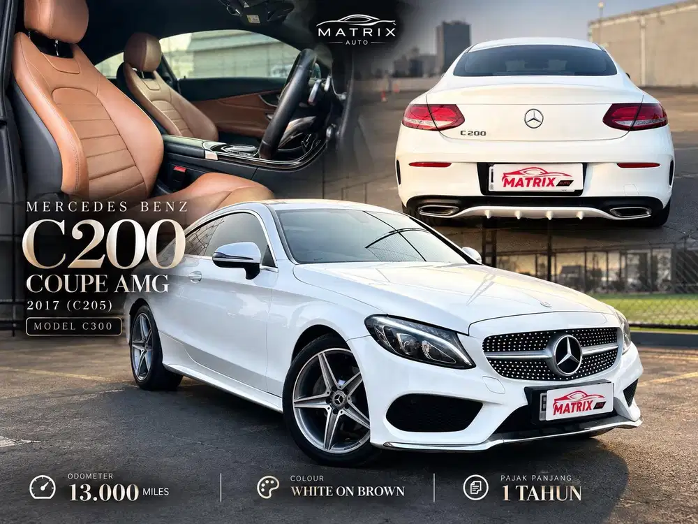 Mercy C200 Coupe Amg Nik2017 (C250)-Model C300 white Siap pakai