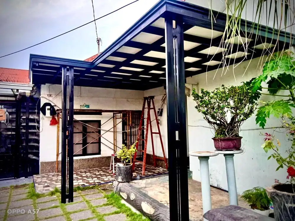 Kanopi atap seng sepandek kombinasi grc