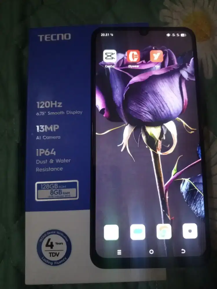 HP android Tecno spark Go 3 ram 8/128 G fullset