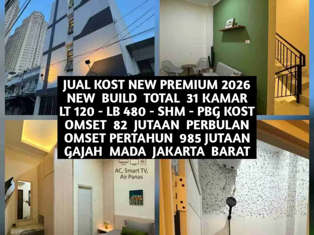 JUAL KOST KOSAN NEW PREMIUM 2026 AREA GAJAH MADA TAMAN SARI JAKARTA BARAT