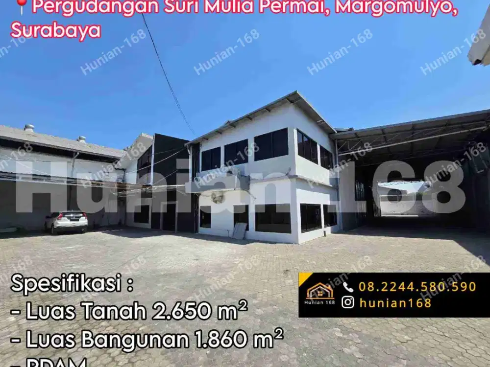 Sewa Gudang Baru Pergudangan Suri Mulia Permai Margomulyo Indah Surabaya Barat Industri Pabrik Bekas Kalianak Jaya Angtropolis Tambak Langon Osowilangun Sukomanunggal