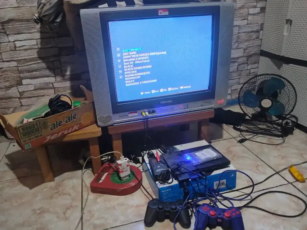 ps 2 hardist fullset siap pakai