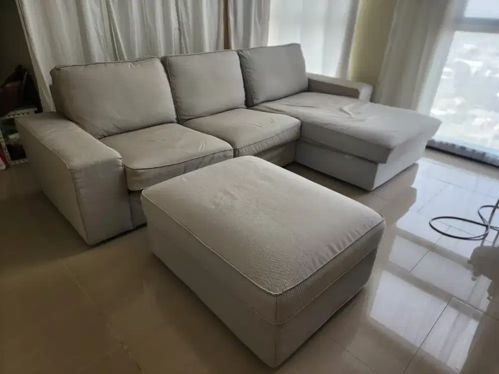 IKEA KIVIK 3-Seater Sofa/Chaise Longue/Footstool