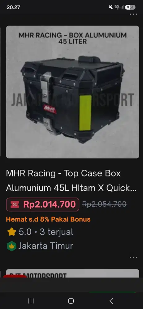 Top box motor MHR Racing nego