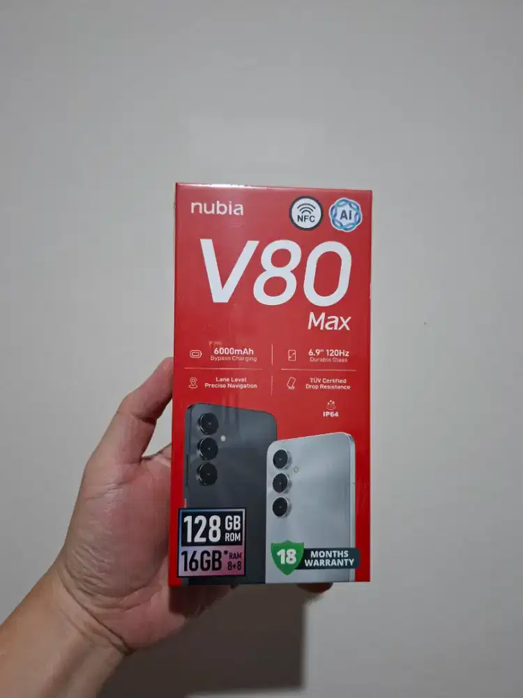 (BARU) Nubia V80 Max 8/128, SEGEL Garansi Resmi, Bisa COD