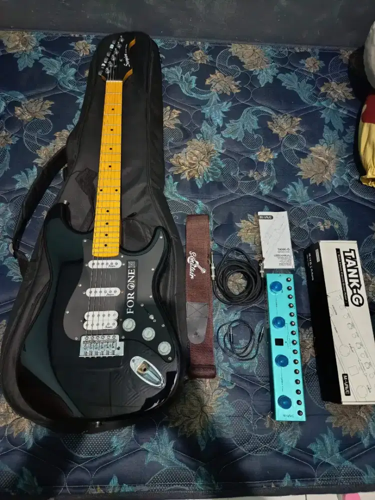 gitar elektrik scorpion deluxe series dan efek gitar tank-g