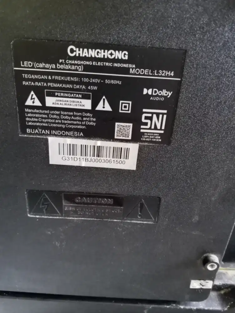 TV LED Android CHANGHONG L32H4,minus