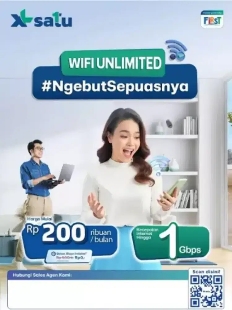 XL SATU WIFI TANPA TARIK KABEL DARI TIANG UNLIMITED