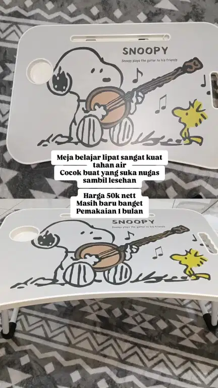 Meja belajar lipat kokoh tahan air