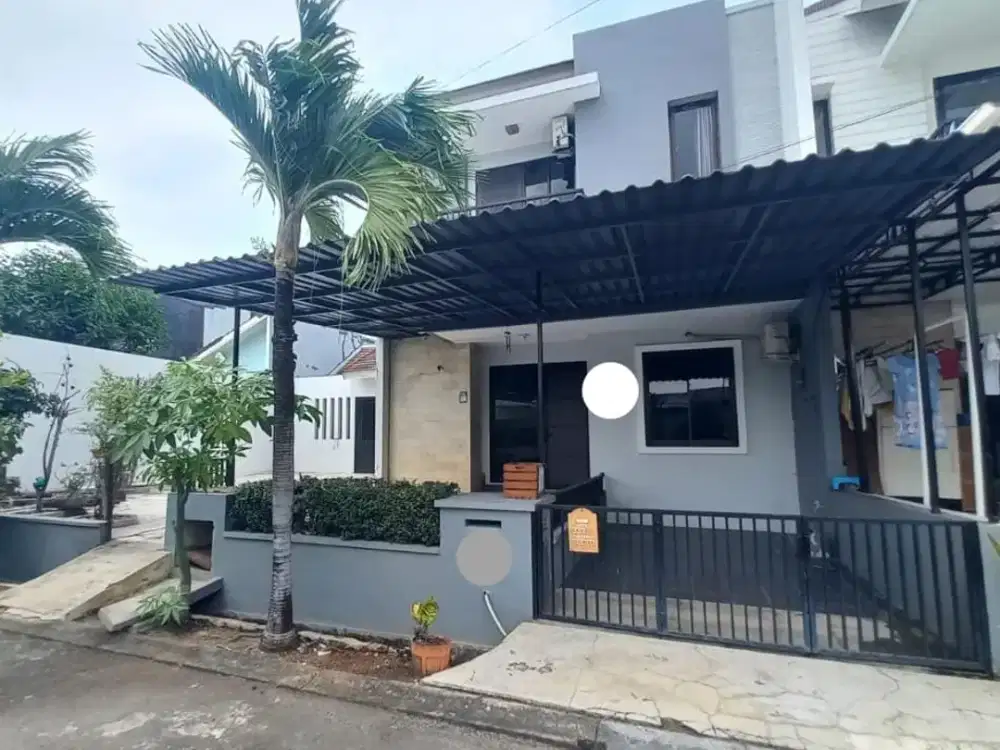 Dijual rumah kelebihan tanah samping di Cluster Harmoni Harapan Indah Bekasi