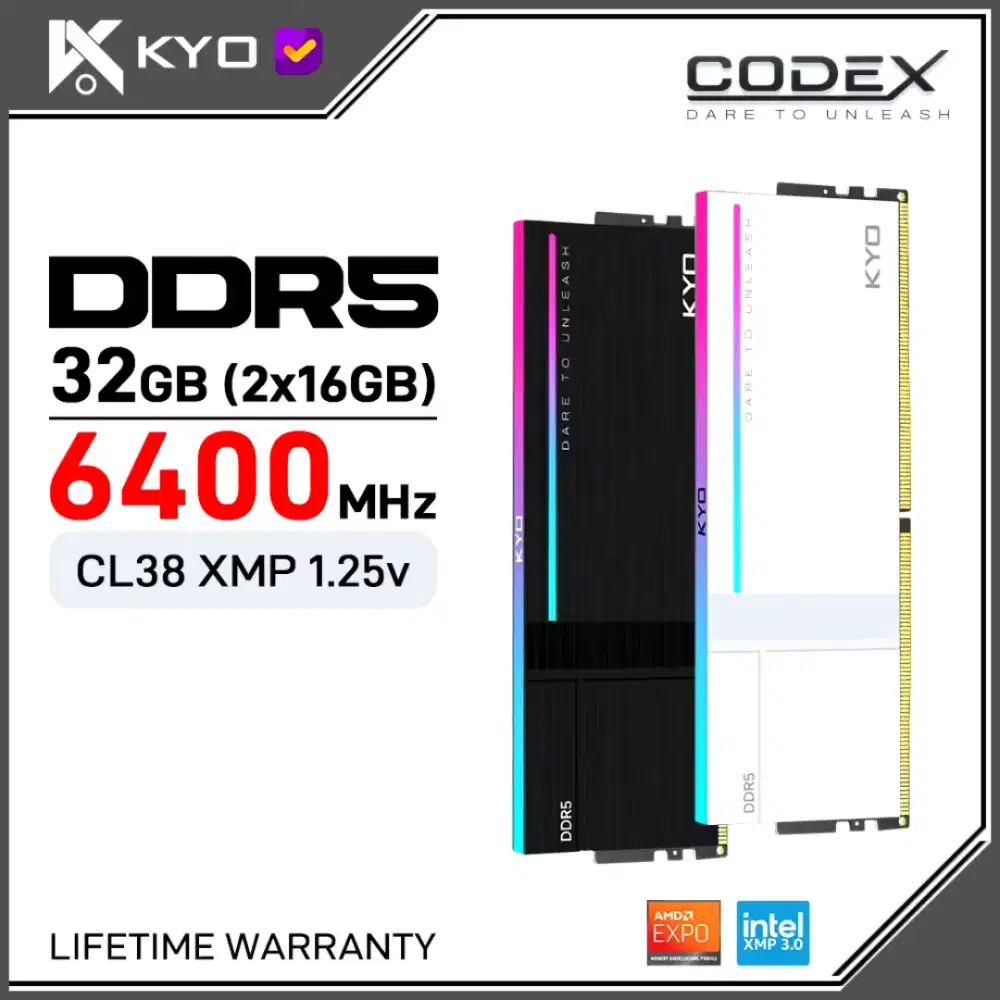 KYO CODEX DDR5 32 GB 2X16GB 6400 Mhz CL38